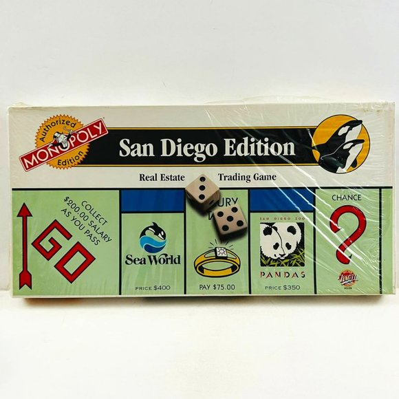Hasbro Games Vintage Monopoly San Diego Edition Real Estate Trading